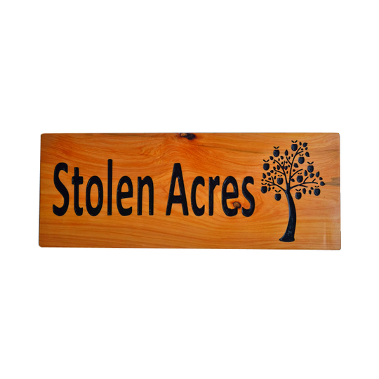 Macrocarpa 'Stolen Acres' Sign